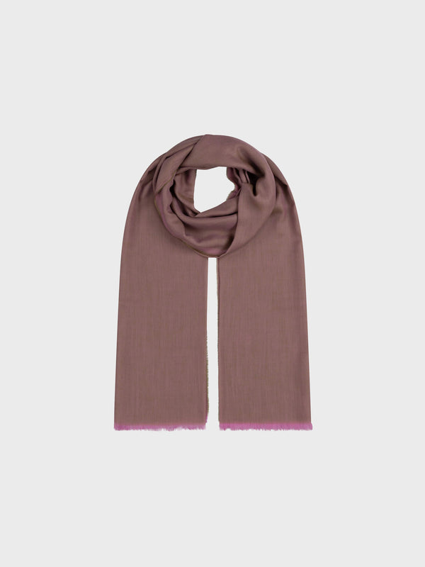 begg & co Womens Wispy Solid Pastel Plum Lightweight Cashmere Scarf - Begg x Co