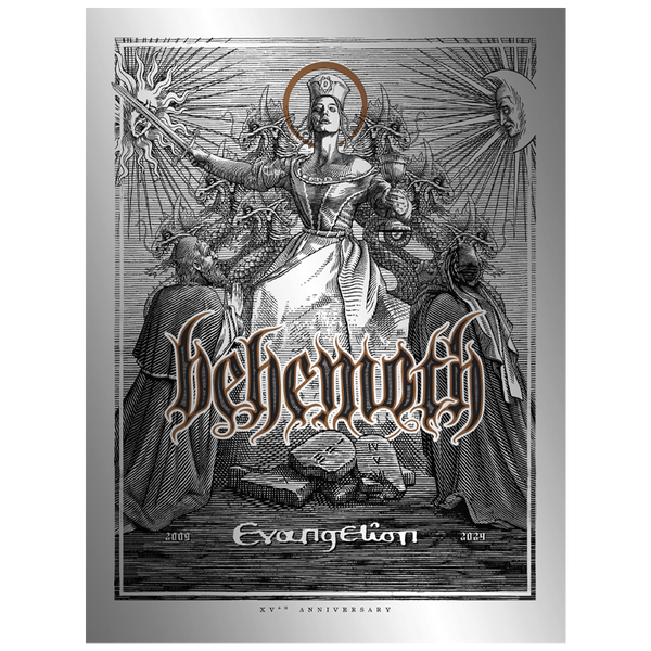 behemoth Evangelion Anniversary Poster on Silver Foil