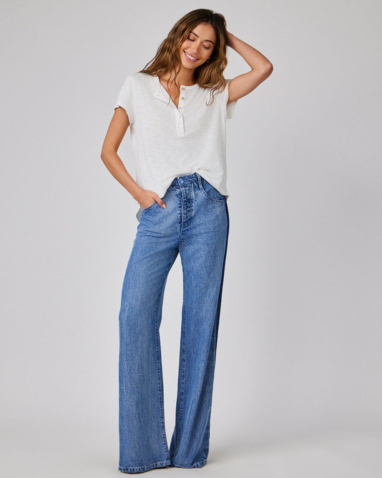 bella dahl Anya Side Tacked Released Jean - Vintage Laguna Wash