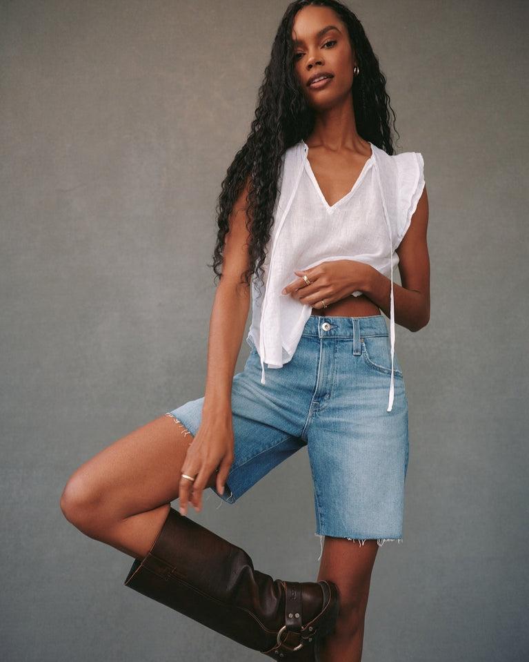 bella dahl AG Jeans Ex-Boyfriend Short - Iris