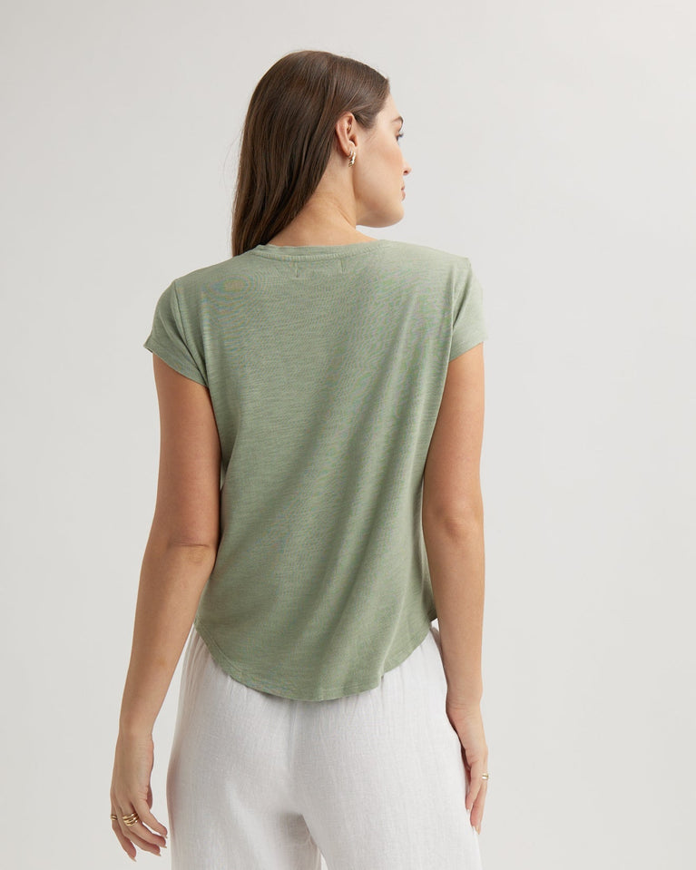 Bella Dahl Baby Crew Tee - Olive Grove