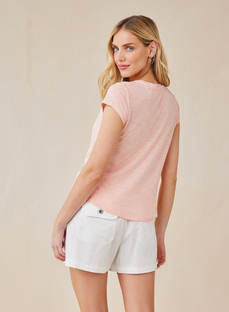Bella Dahl Baby Crew Tee - Peach Fizz