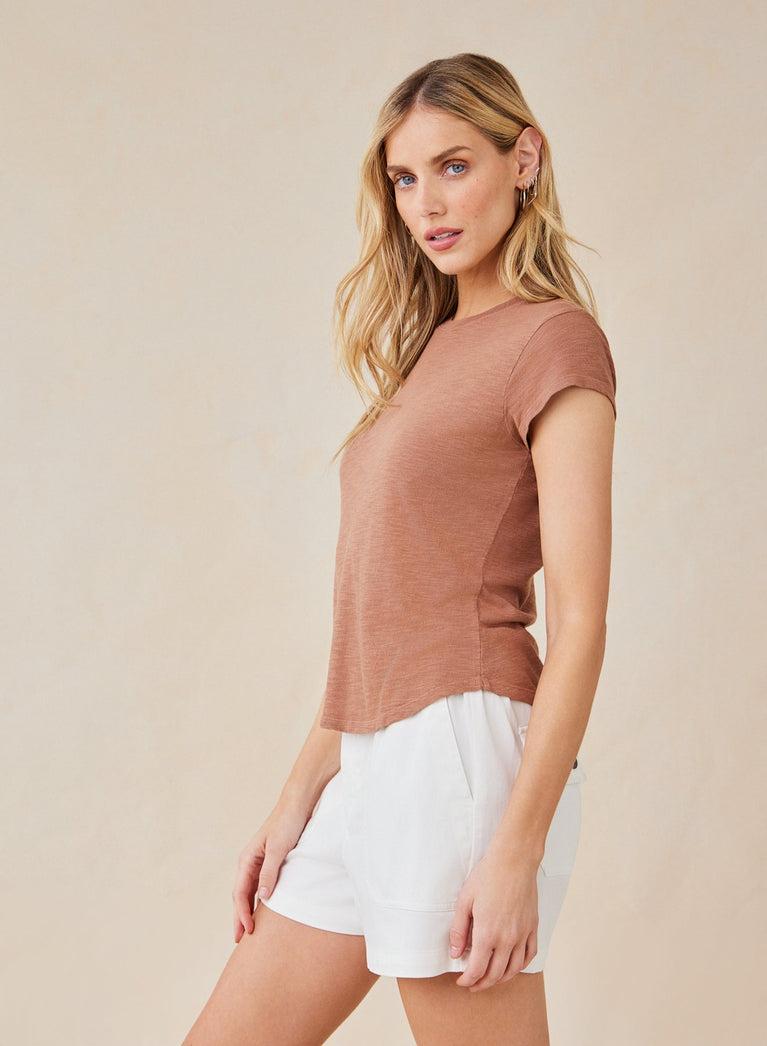Bella Dahl Baby Crew Tee - Terracotta Brown