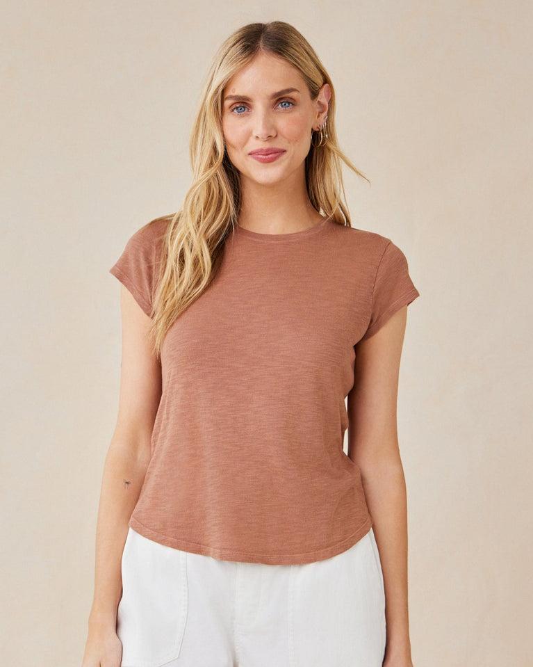bella dahl Baby Crew Tee - Terracotta Brown
