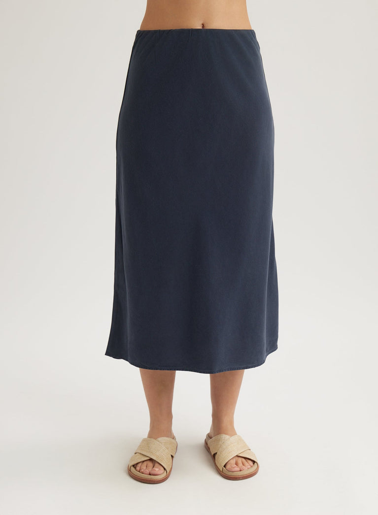 Bella Dahl Bias Midi Skirt - Endless Sea