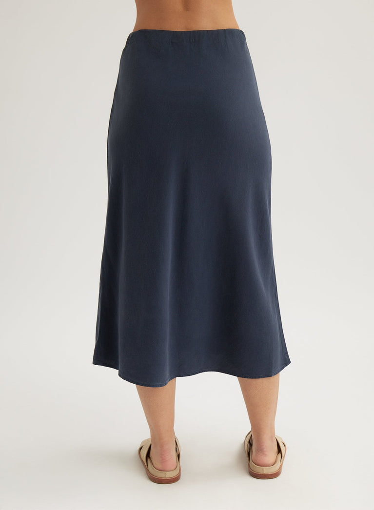 Bella Dahl Bias Midi Skirt - Endless Sea