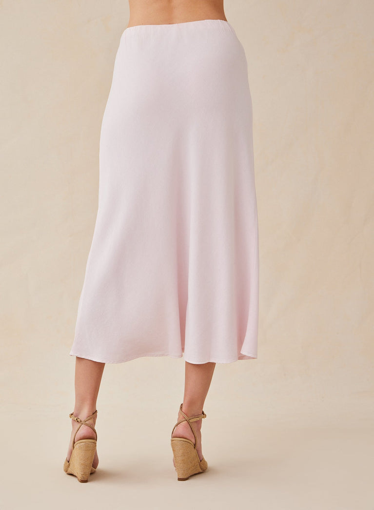 Bella Dahl Bias Midi Skirt - Petal Pink