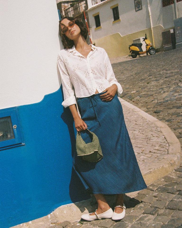 bella dahl Bias Skirt - Moonlit Wash