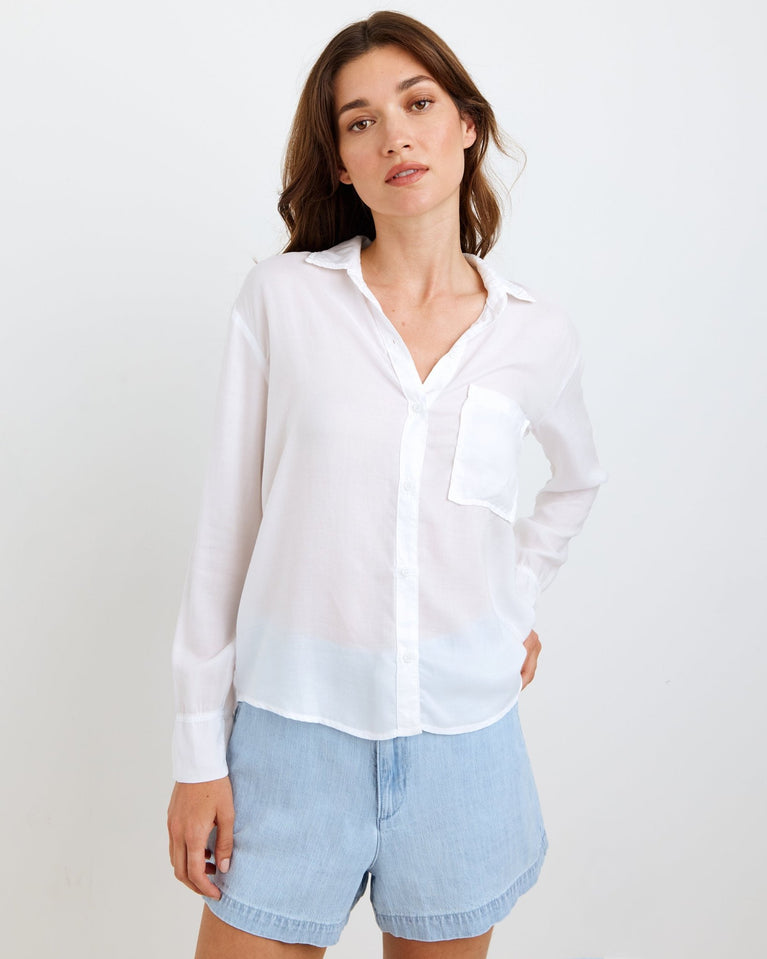 Bella Dahl Boxy Button Down - White