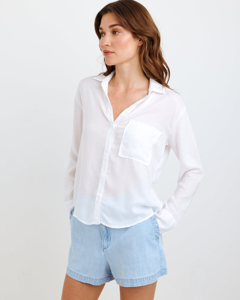 Bella Dahl Boxy Button Down - White