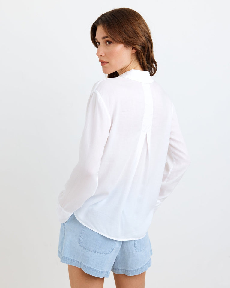Bella Dahl Boxy Button Down - White
