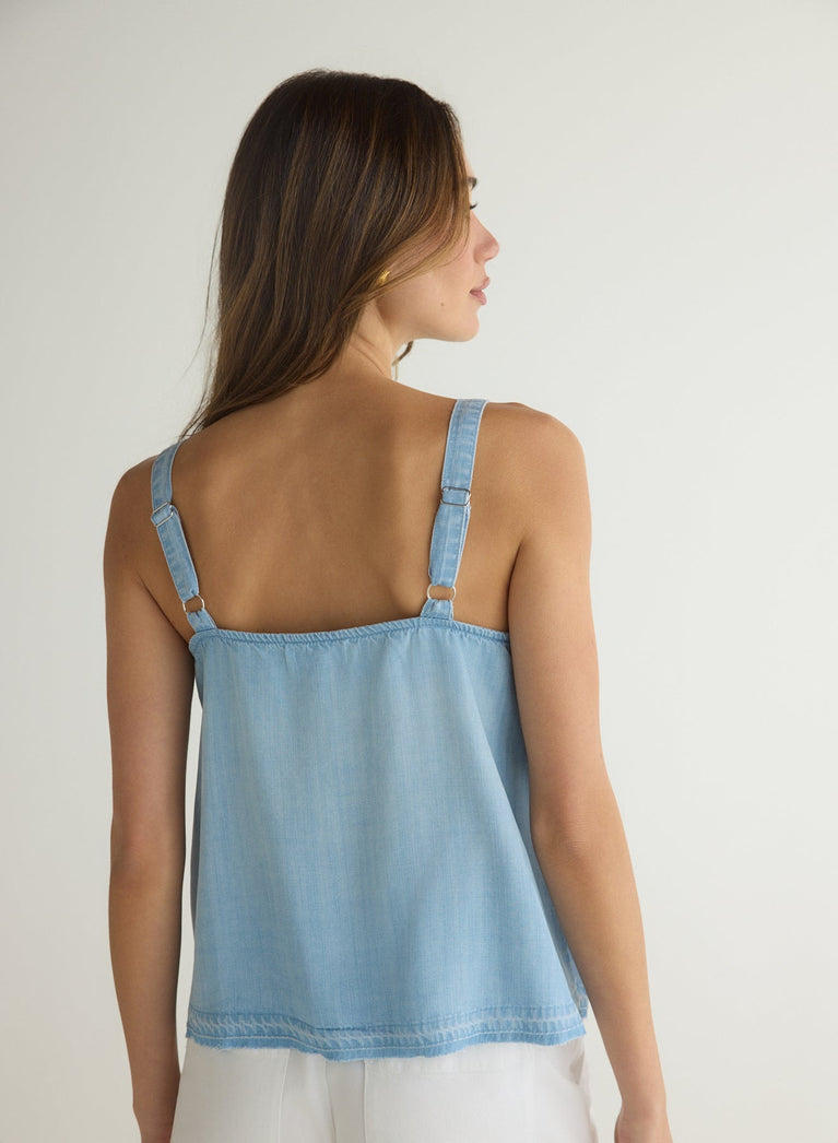 Bella Dahl Button Front Cami - Light Riviera Wash