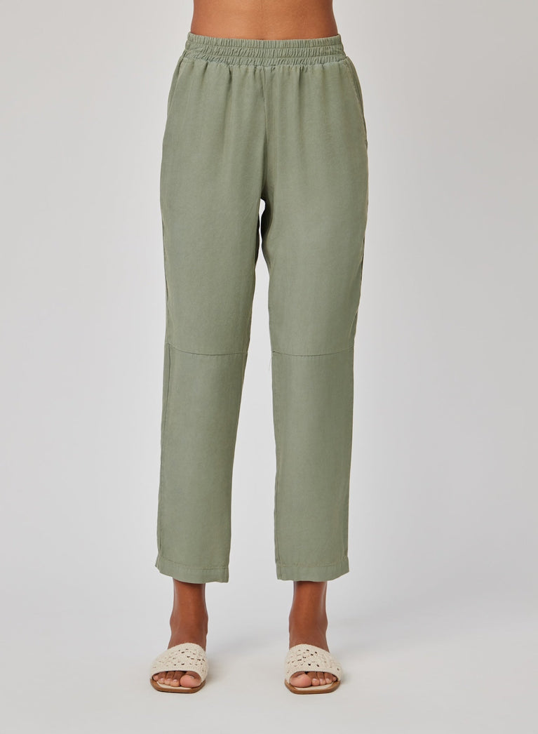 Bella Dahl Camille Track Pant - Clean Sage