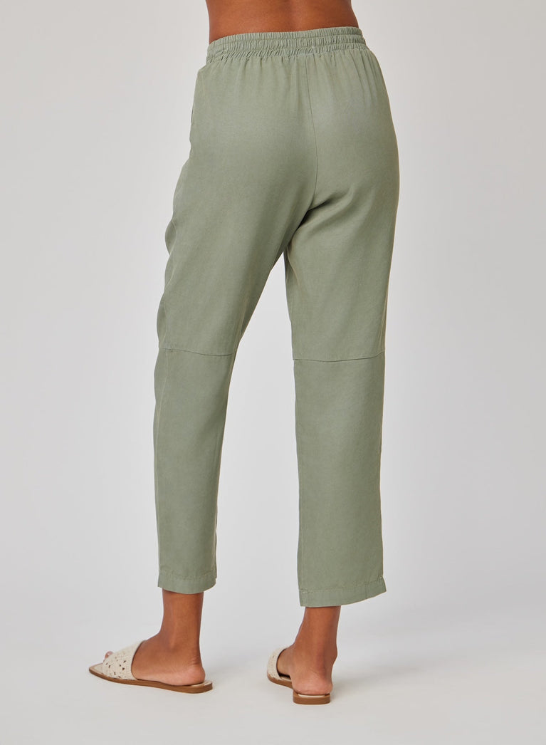 Bella Dahl Camille Track Pant - Clean Sage
