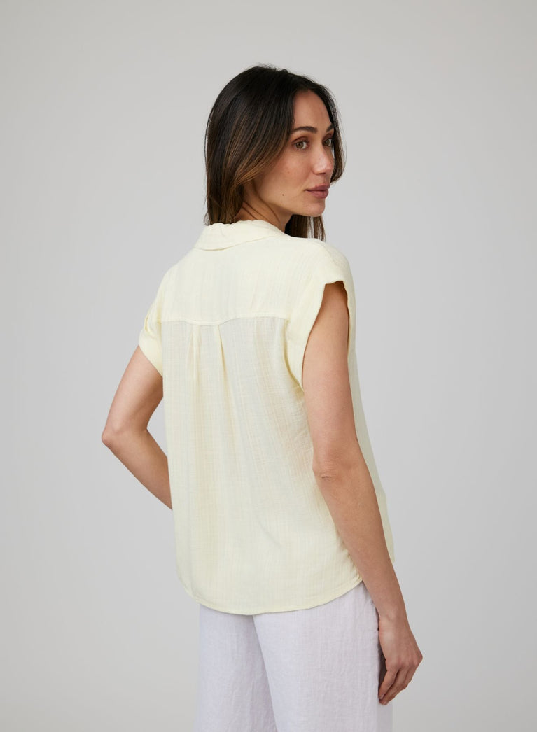 Bella Dahl Cap Sleeve Pullover - Island Glow