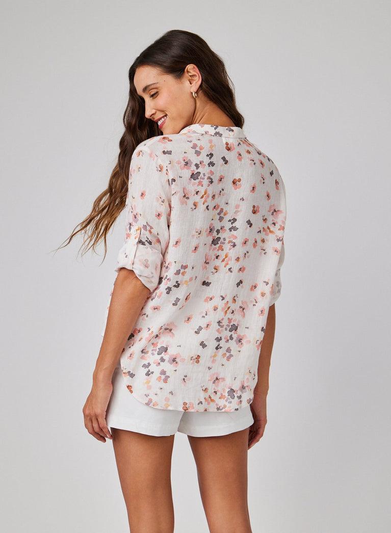 Bella Dahl Capri Button Down - Hana Floral Print
