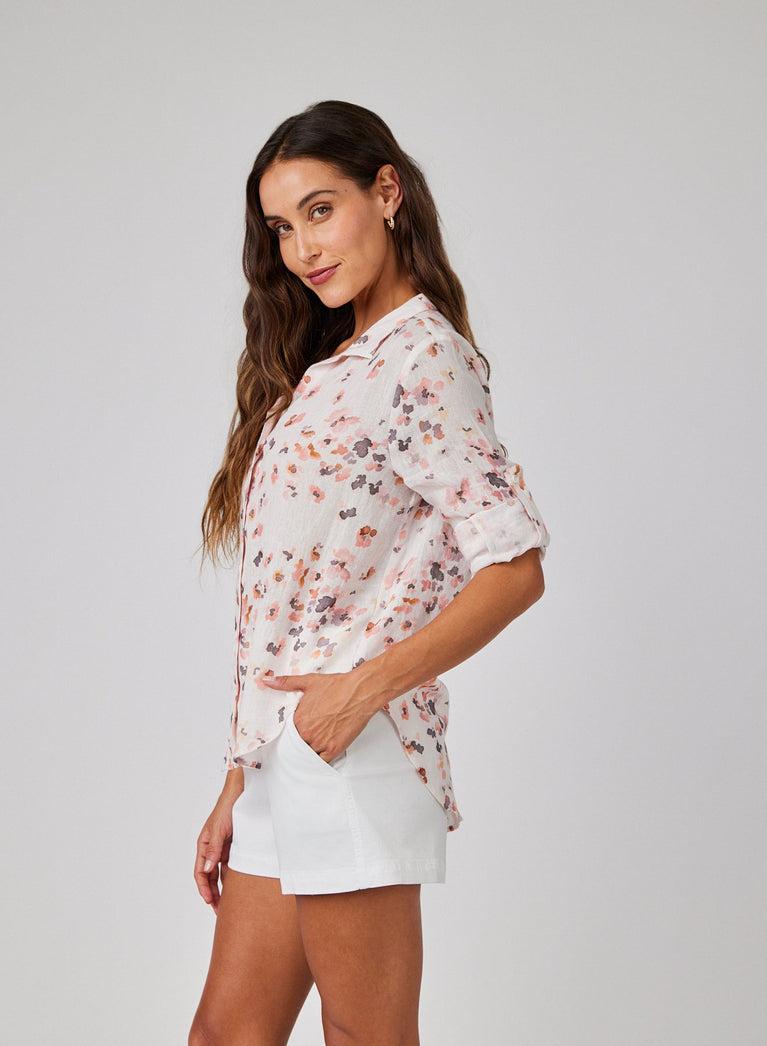 Bella Dahl Capri Button Down - Hana Floral Print