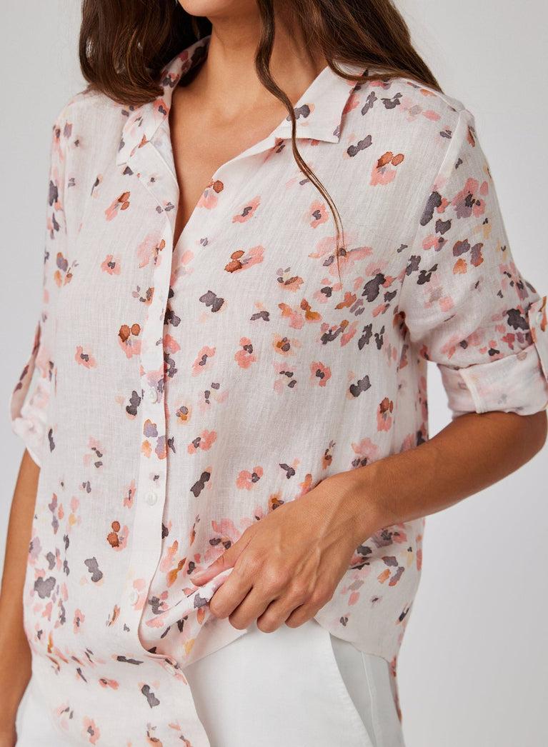 Bella Dahl Capri Button Down - Hana Floral Print