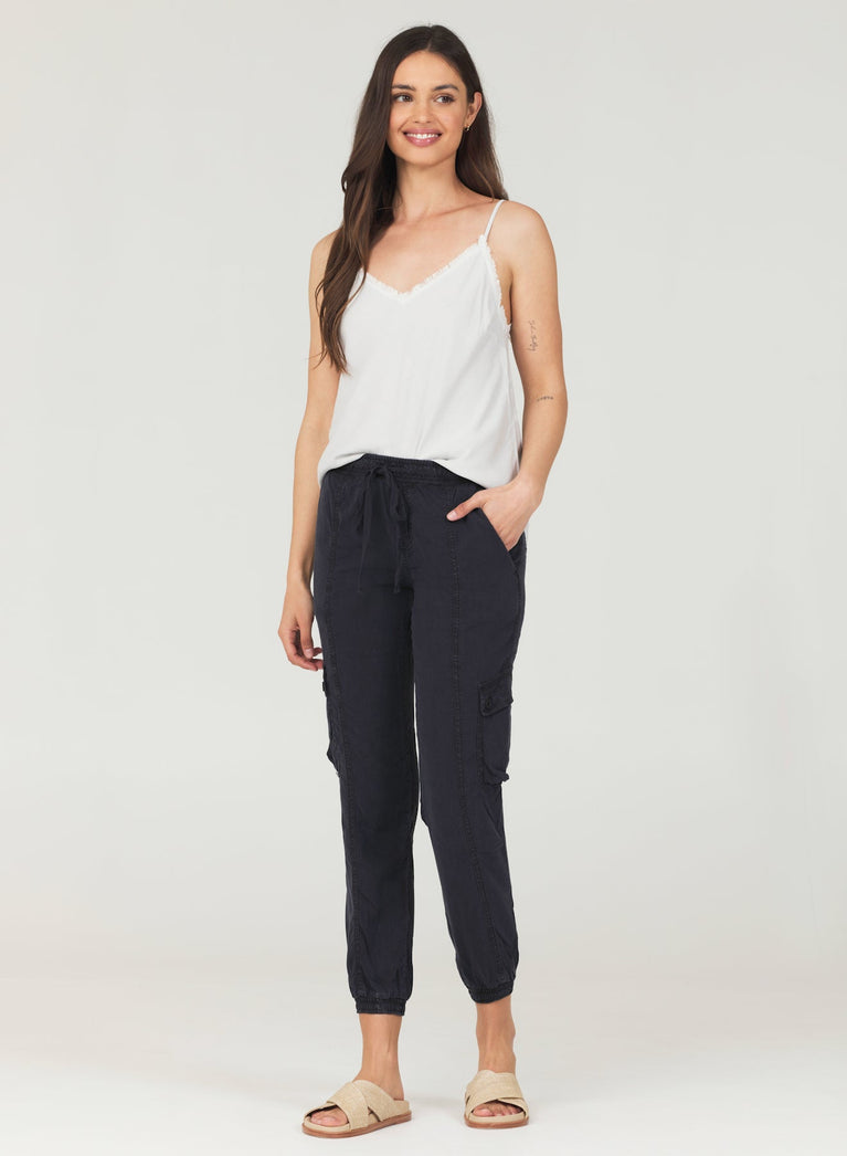 Bella Dahl Cargo Track Pants - Black