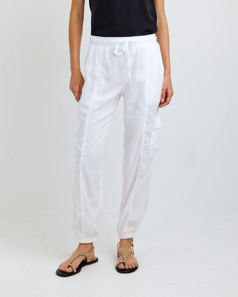 Bella Dahl Cargo Track Pants - White