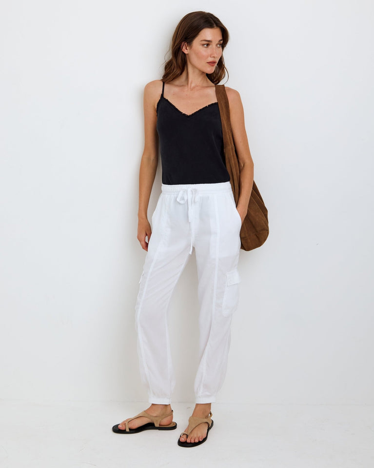 bella dahl Cargo Track Pants - White