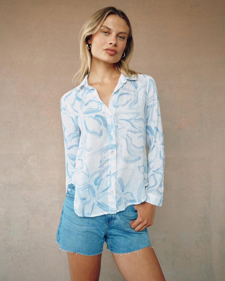 Bella Dahl Classic Button Down - Waves Floral Print