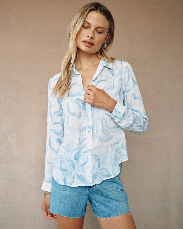 bella dahl Classic Button Down - Waves Floral Print