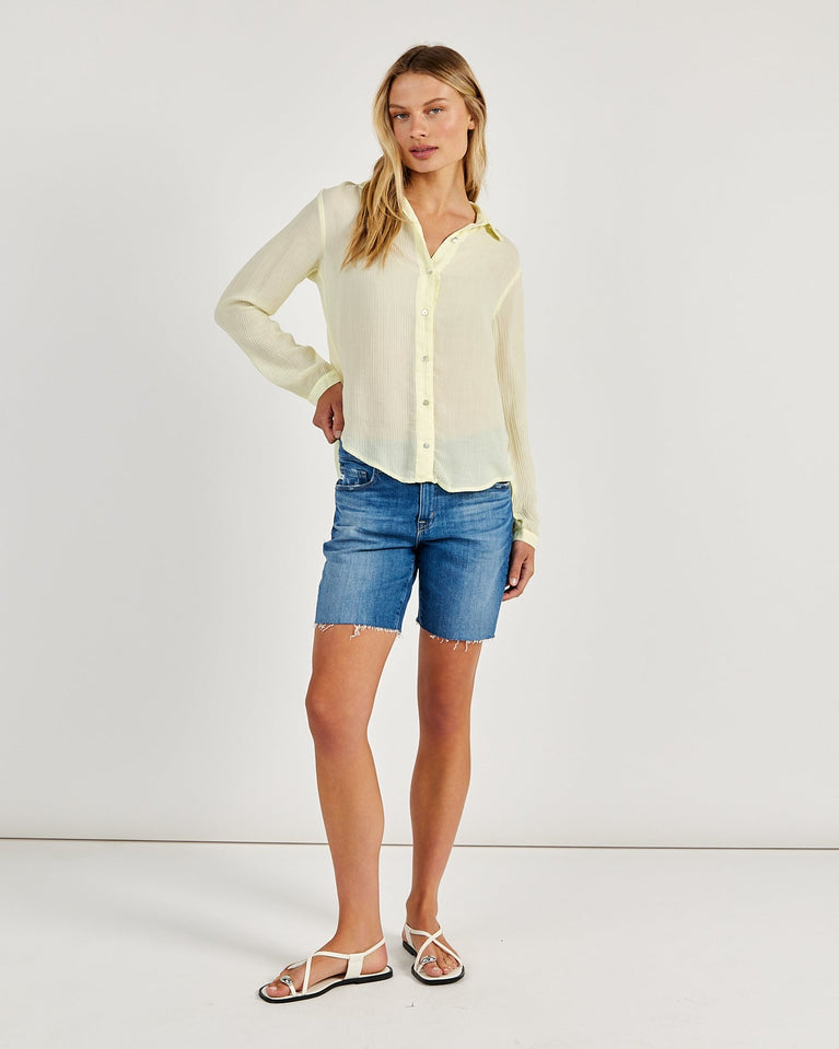Bella Dahl Clean Front Button Down - Capri Lemon