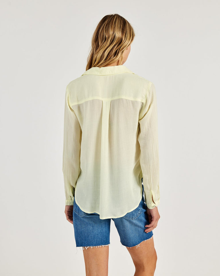 Bella Dahl Clean Front Button Down - Capri Lemon
