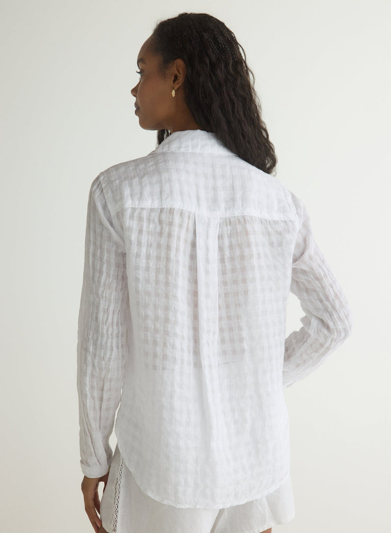 Bella Dahl Clean Front Button Down - White