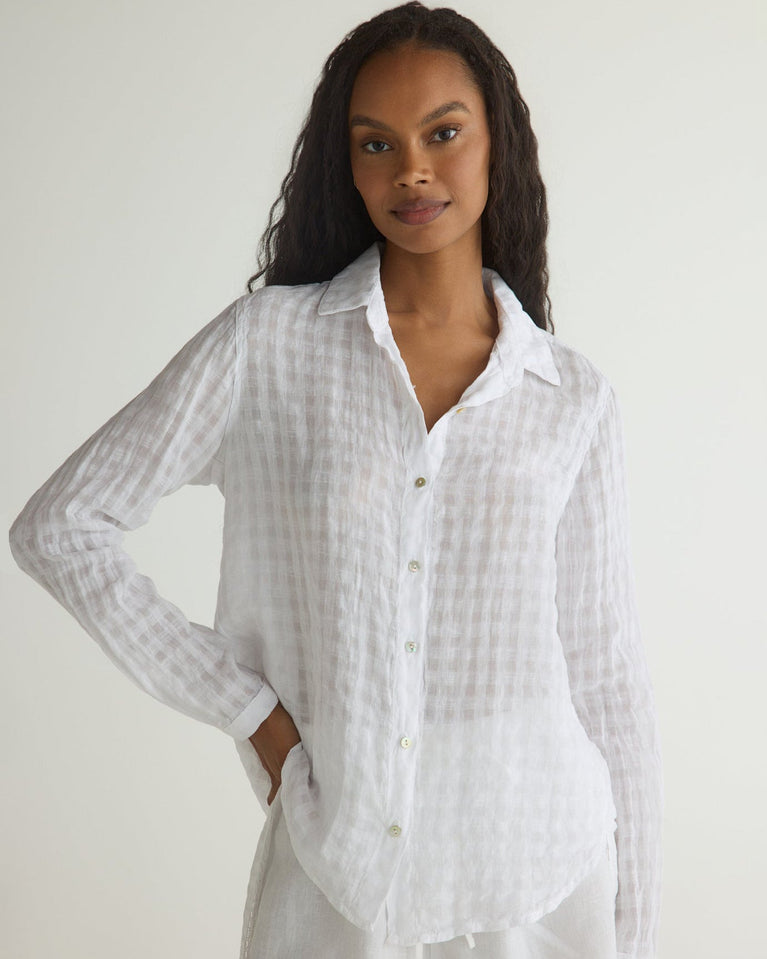 bella dahl Clean Front Button Down - White
