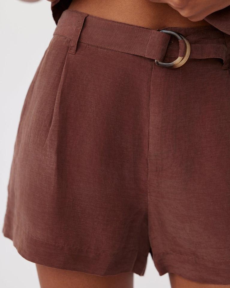 bella dahl D-Ring Sash Belt Short - Casablanca Brown