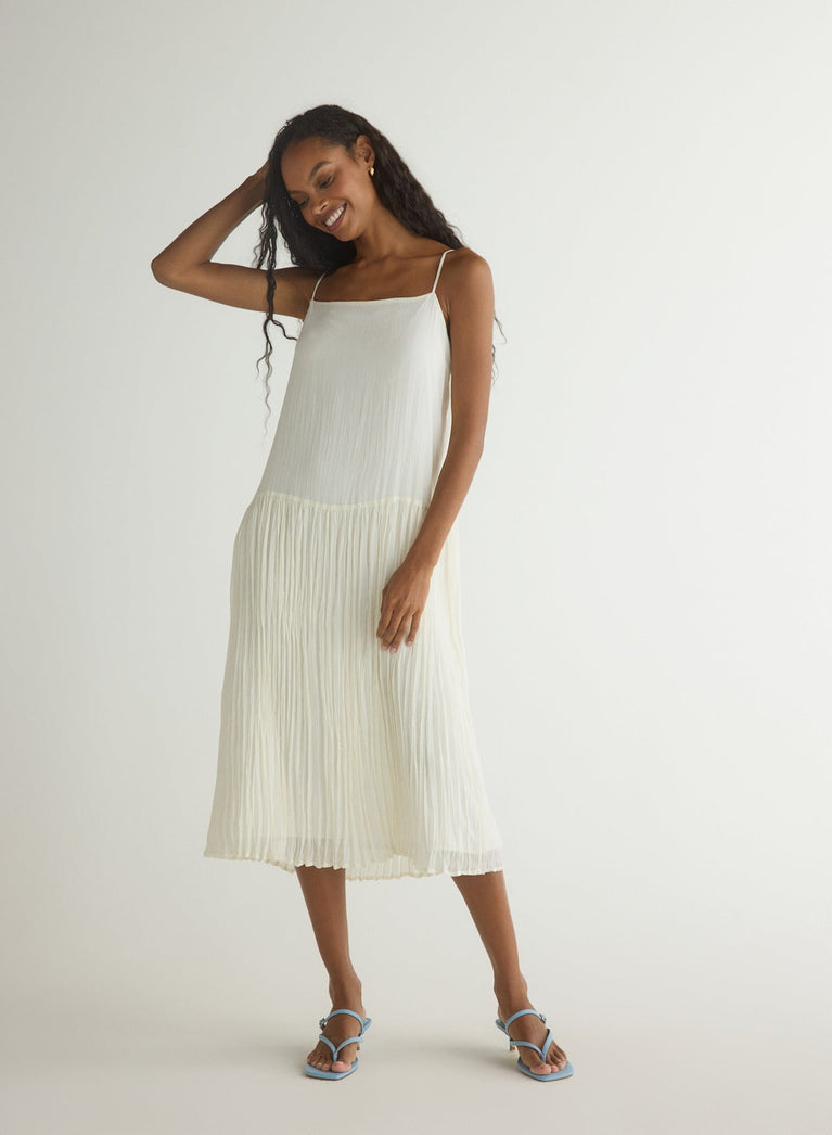 Bella Dahl Drop Waist Midi Dress - French Ivory