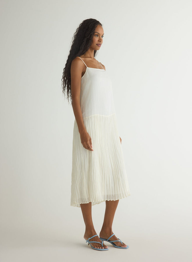 Bella Dahl Drop Waist Midi Dress - French Ivory