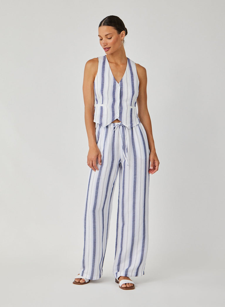 bella dahl Easy Wide Leg - Coastal Ombre Stripe