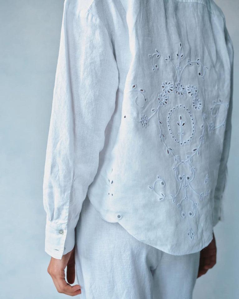 Bella Dahl Eyelet Embroidered Shirt - White