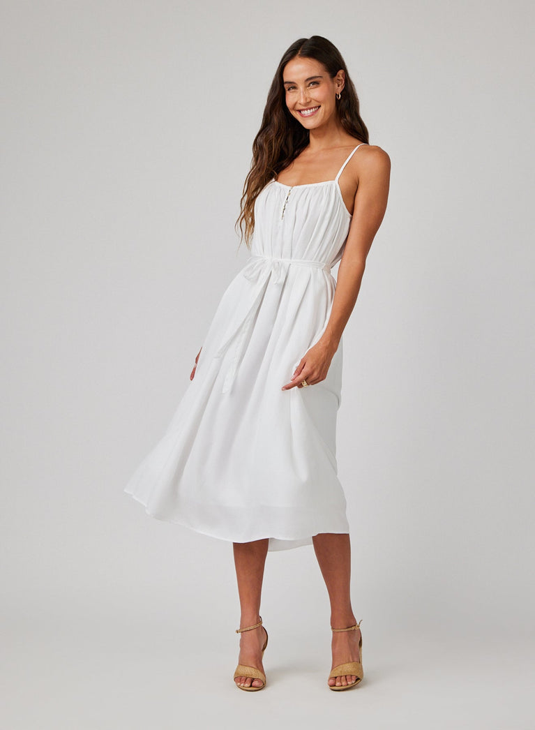 Bella Dahl Flowy Cami Maxi Dress - White