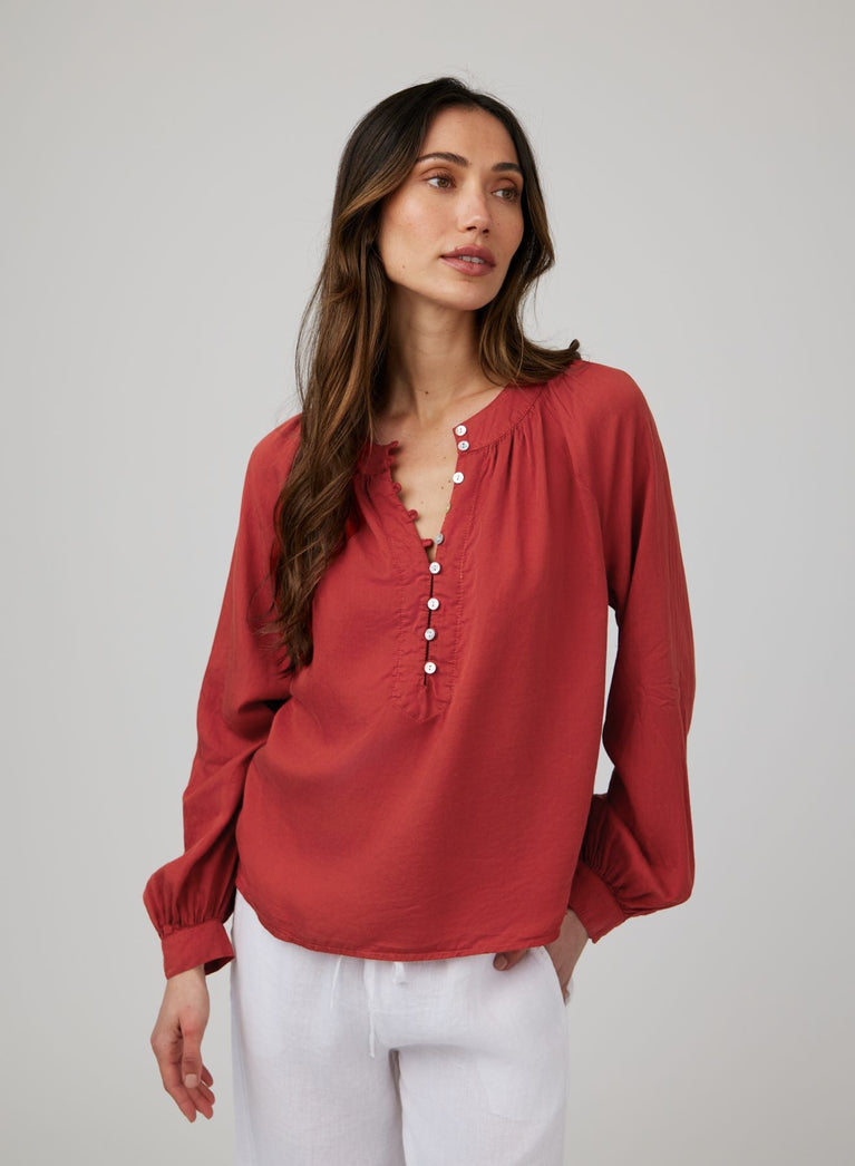 bella dahl Flowy Pullover Raglan - Jasper Rose