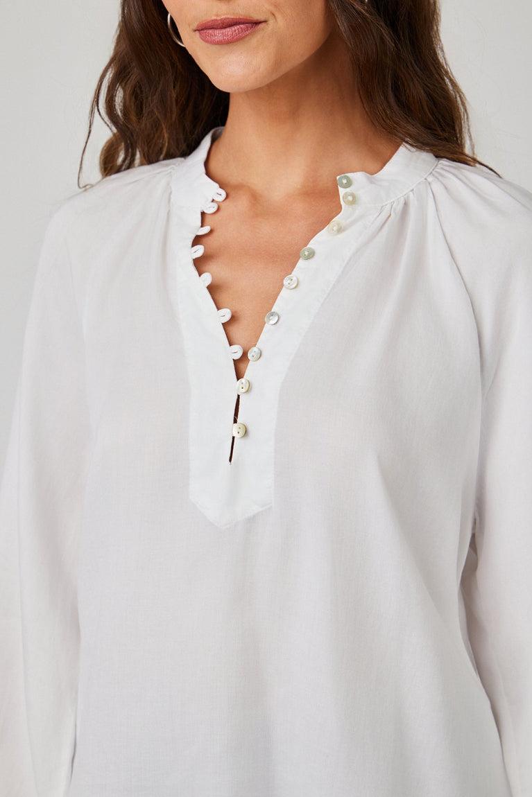 Bella Dahl Flowy Pullover Raglan - White