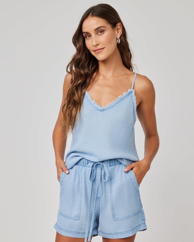 bella dahl Frayed Cami - Coastal Spray Wash