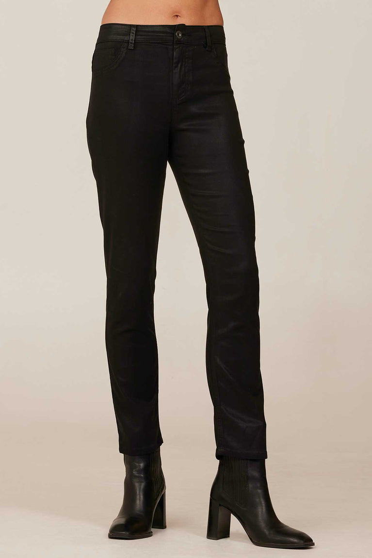 Bella Dahl Lennon Luxe Straight Leg Pants - Black