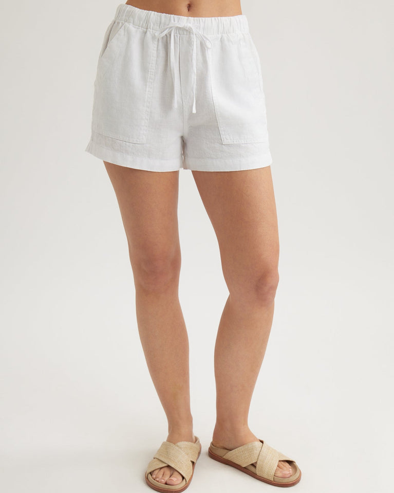 bella dahl Linen Pocket Short - White