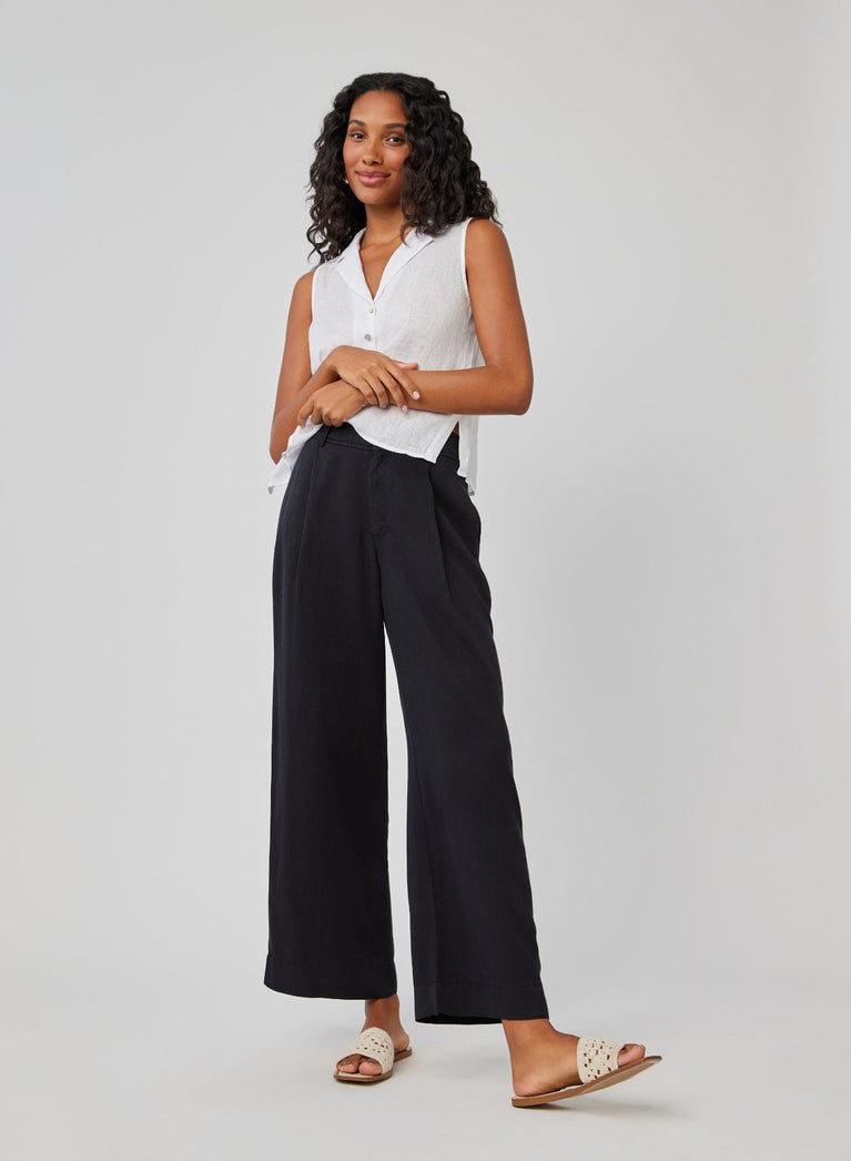bella dahl Marina Pleated Pant - Black
