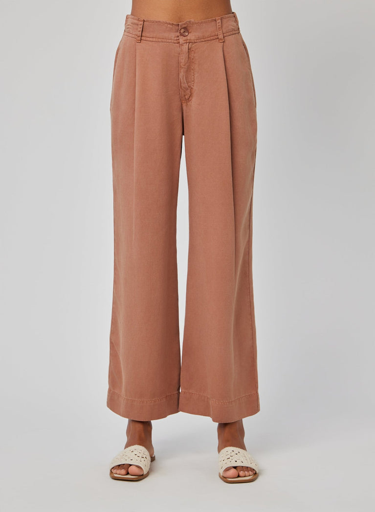 Bella Dahl Marina Pleated Pant - Sandal Brown