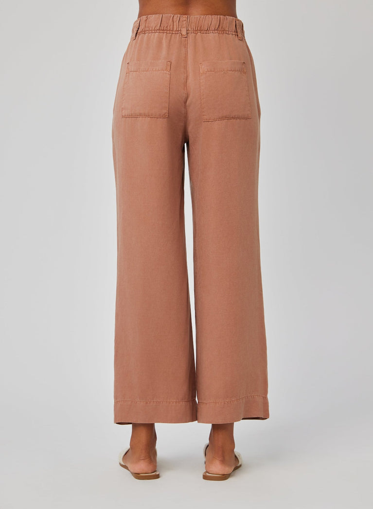 Bella Dahl Marina Pleated Pant - Sandal Brown