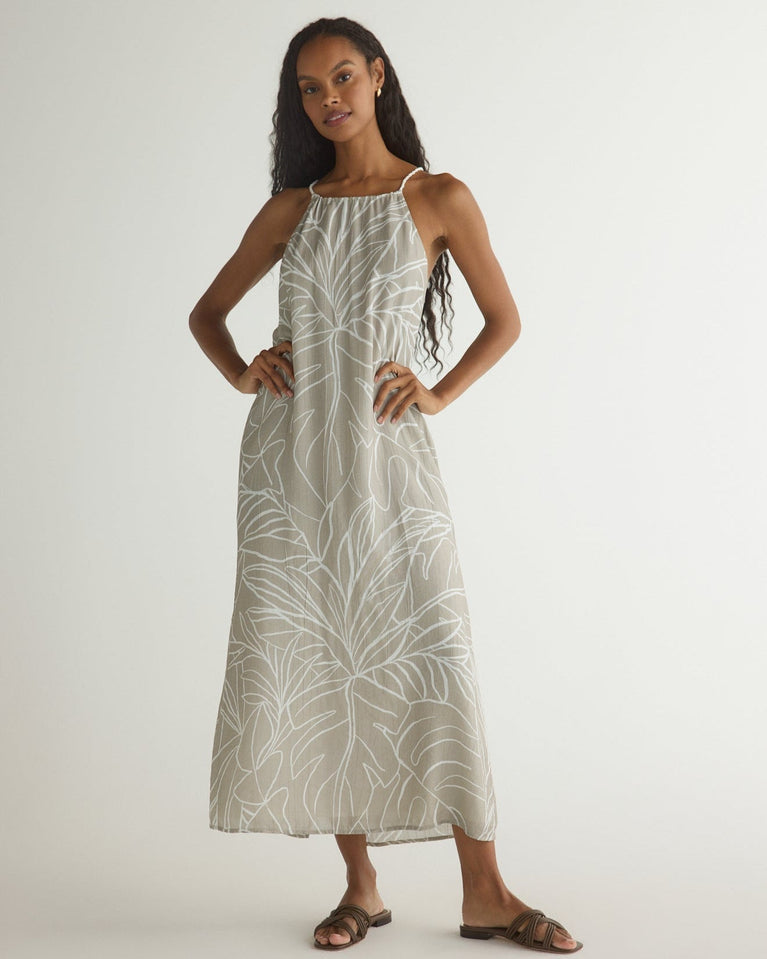 bella dahl Maxi Halter Dress - Tropical Print