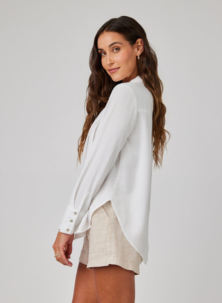 Bella Dahl Pintuck Button Down - White