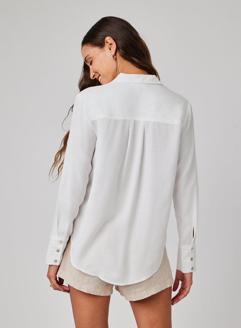 Bella Dahl Pintuck Button Down - White
