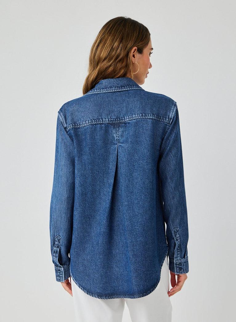 Bella Dahl Pocket Button Down Shirt - Horizon Wash