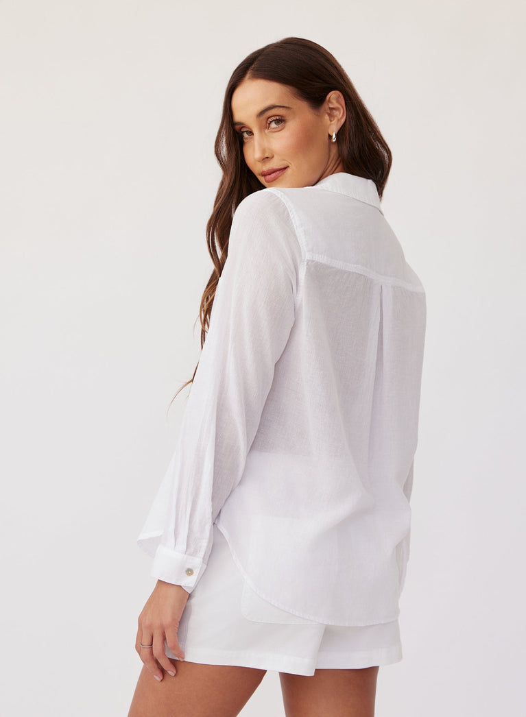 Bella Dahl Pocket Button Down - White